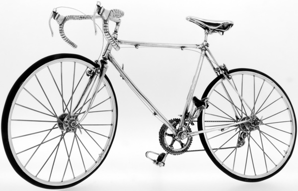 Italian Road Bike - Sterling Silver - Click Image to Close